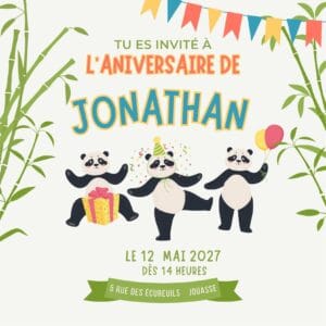 Invitation Panda 2