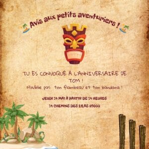 Invitation Koh Lanta 1