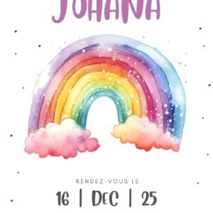 Invitation Arc en Ciel 1
