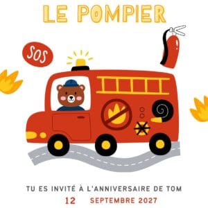 Invitation Pompier 2